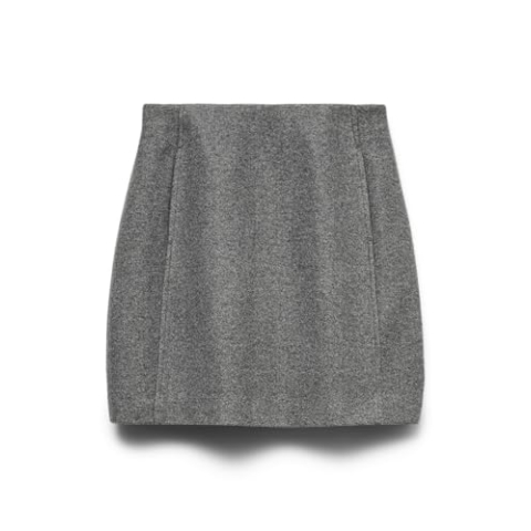 VERO MODA VMFORTUNEALLISON HW Short Rok GA NOOS, Medium grijs (grey melange), L