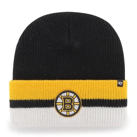 '47 NHL Boston Bruins Split Cuff Beanie Haymaker Gebreide Wintermuts Wollen Muts