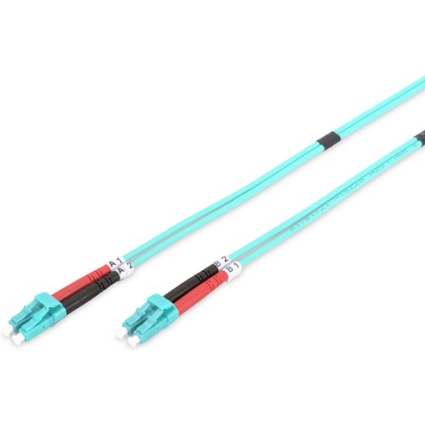 DIGITUS DK-2533-07/3 – Glasvezelkabel OM3 – 7 m – LC naar LC – Duplex Glasvezelkabel – 1/10/40/100 Gbit/s – MM Multimode Glasvezel LAN-Kabel – Vezeltype: 50/125 µ – Turquoise (Aqua)