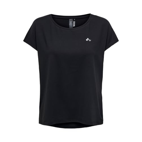 ONLY Dames Onpaubree SS Loose Training Tee-Opus T-shirt, zwart, M