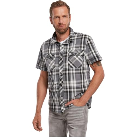 Bandit hemd Roadstar Karo B-4003, zwart-antraciet, S