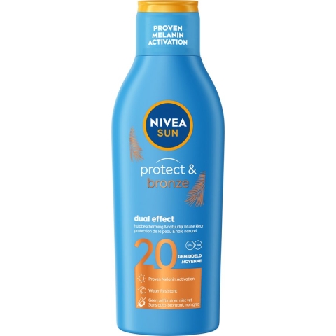 NIVEA SUN Protect & Bronze Zonnebrand Melk SPF 20 - 200 ml
