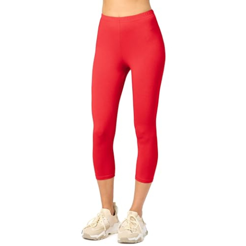 Merry Style Dames 3/4 Legging MS10-199 (Rood, XL)