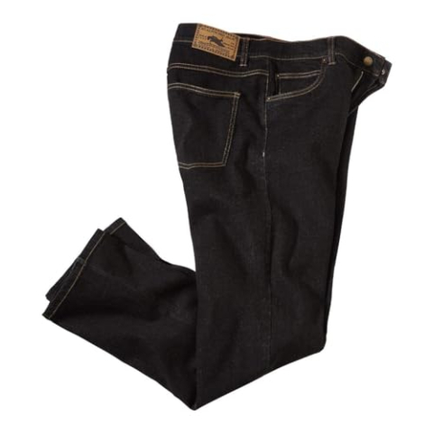 ATLAS FOR MEN - Zwarte regular stretch jeans - 48