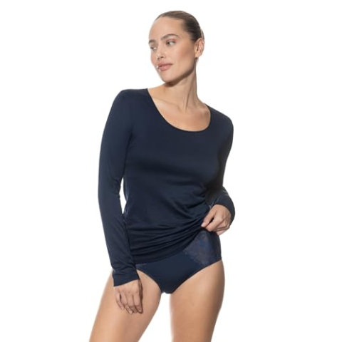 Mey Tagwäsche "Serie Emotion" Dames Shirts 1/1 mouw Night Blue M(40)