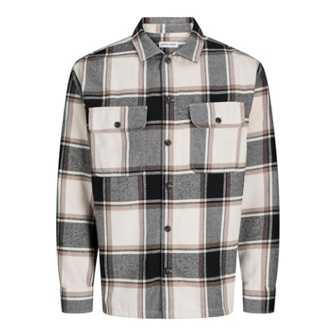JACK & JONES Jjecharge Overshirt Ls Noos, Crockery., XL