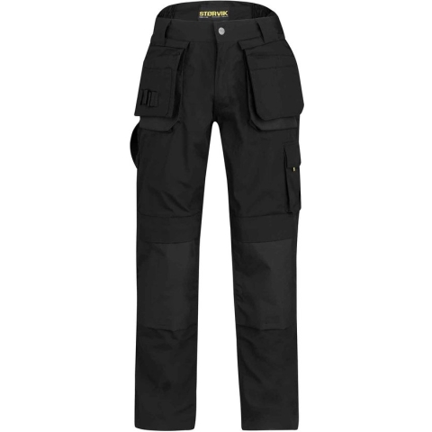 STØRVIK David Werkbroek Heren - Verstevigde Kniestukken - Maat 3XL - Zwart