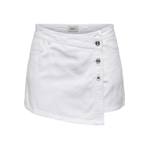 ONLY ONLLESLY minirok voor dames, wit, denim, L