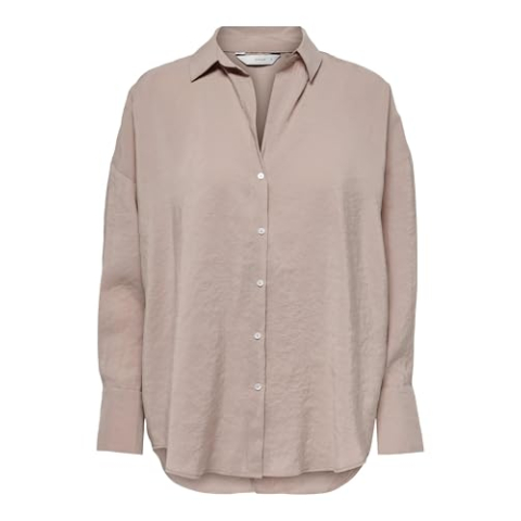 Onlzazima L/S Loose Shirt WVN, silver mink, L