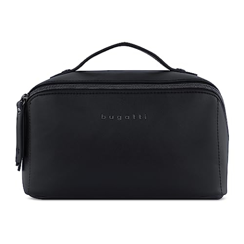 bugatti Almata toilettas dames, make-uptas met grote opening voor op reis, zwart