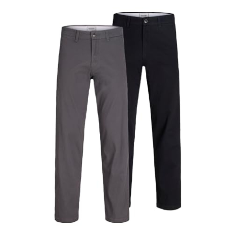 JACK & JONES Jpstkane Dave Chino 2 stuks Mp Noos, zwart, 30W / 32L