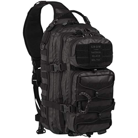 Mil-Tec Een Riem Assault Rugzak Large Tactical Black