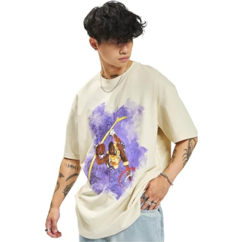 Mister Tee Heren Basketball Clouds 2.0 Oversize Tee XL Sand, zand, XL