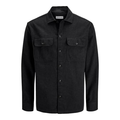 JACK & JONES Jjecharge Overshirt Ls Noos, zwart, XL