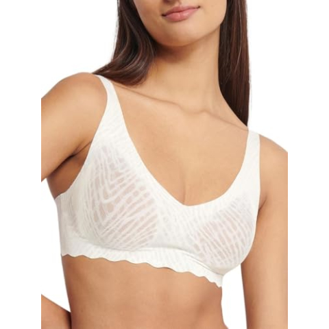 Sloggi Dames Zero Feel Bliss Soft Bra, Silk White, XL