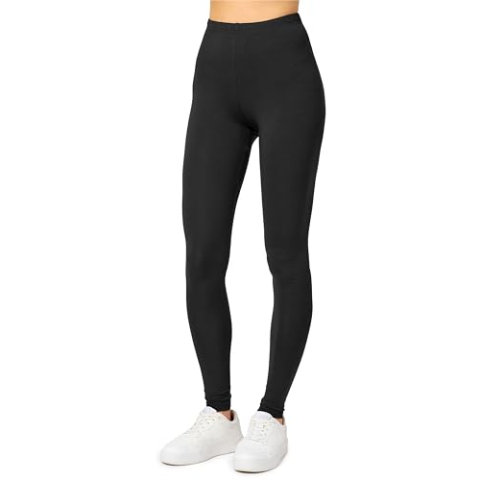 Merry Style Dames Lange Legging MS10-143 (Zwart, XL)