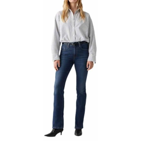 Levi's dames Jeans 725 High Rise Bootcut, Blue Wave Dark, 25W / 30L