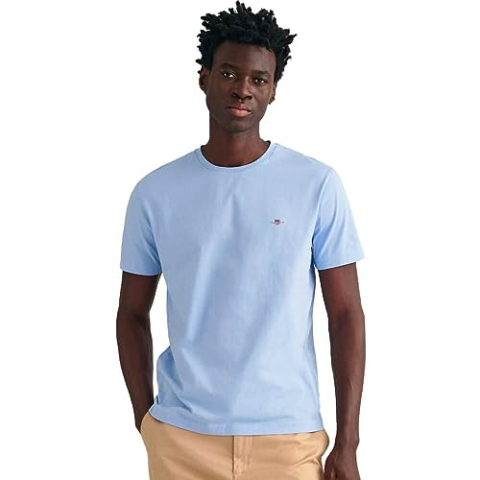 GANT Reg Shield Ss T-shirt voor heren, capri blue, 4XL