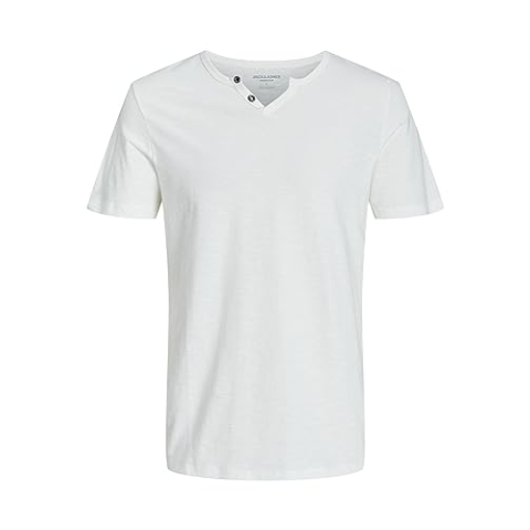 JACK & JONES T-shirt met gespleten hals, clouddanser, S