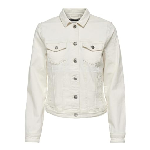 ONLY Dames Onltia DNM Jacket Col Pimbox Noos jas, ecru, 36