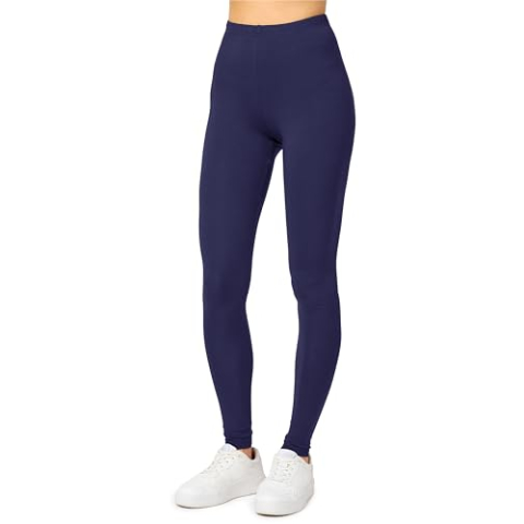 Merry Style Dames Lange Legging MS10-143 (MarineBlauw, L)