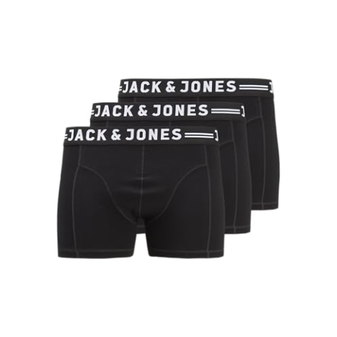 JACK & JONES Herenondergoed (set van 3), zwart - wit, 4XL