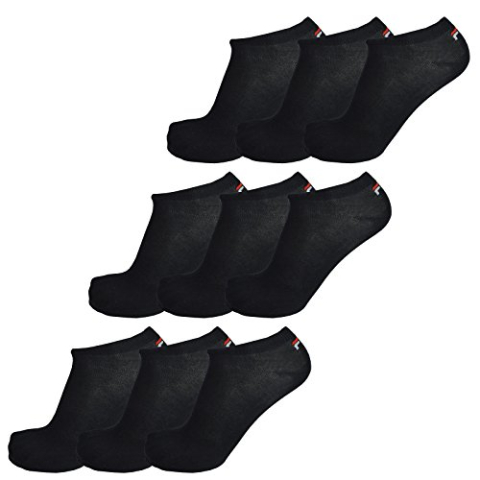 Fila F9100 uniseks sokken, 3 paar, Zwart, 39-43