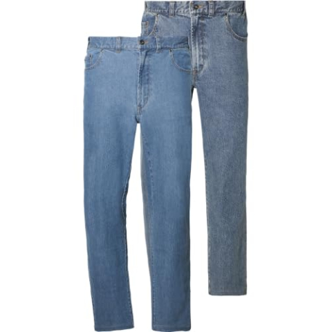 Jan Vanderstorm Heren dubbelpak jeans Ingsen, lichtblauw, 56