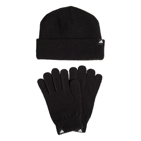 adidas uniseks-volwassene Glove + Beanie Pack Hat, Black/White, M-L