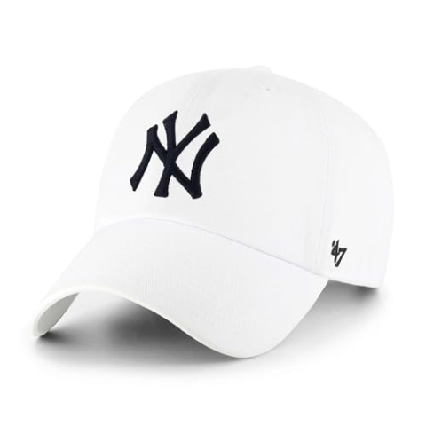 47 Brand New York Yankees Adjustable Cap Clean Up Mlb White - One-Size