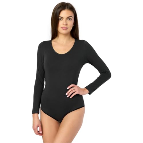 Merry Style Dames Body met Lange Mouwen BD900 (Grafiet, S)