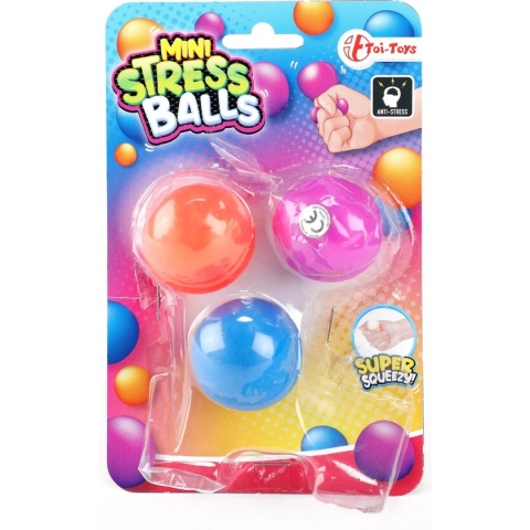 Toi-toys Mini-stressballen 3 Stuks á 3,5 Cm