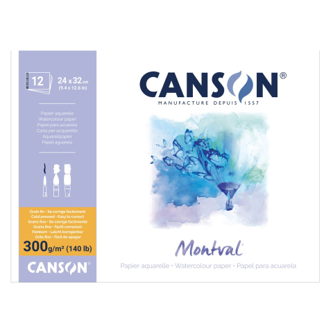 Aquarelblok montval - 300 gram