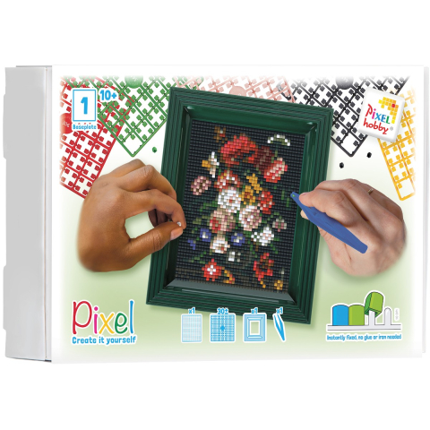 Pixelhobby set met lijst - Stilleven met Bloemen