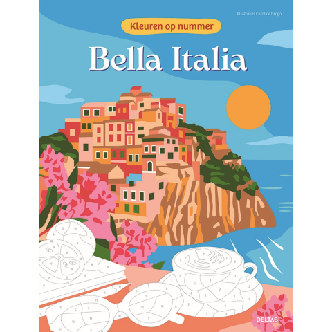 Kleurboek - kleuren op nummer - Bella Italia