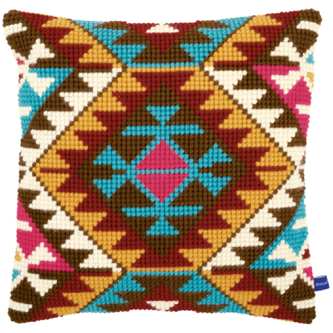Borduurpakket - kruissteek kussen - Azteken