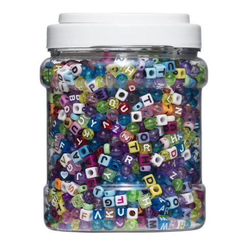 Kralenmix - letters - 2480 stuks