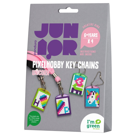 Panduro Junior DIY kit - Pixel sleutelhangers - Unicorn