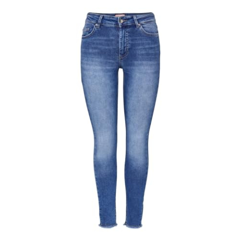 ONLY Onlblush Life Midsk Ankraw Rea12187 Noos Jeans dames, blauw (medium blue denim), 28W / 32L
