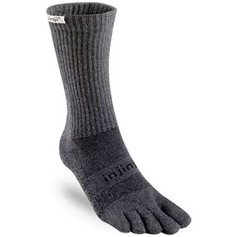 Injinji Trail Midweight Crew Coolmax Grijs Teensokken Size : 47-50