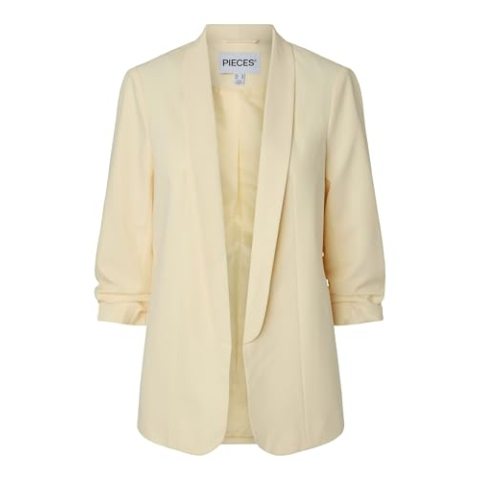 PIECES Pcbosella 3/4 blazer Noos Bc, French Vanilla, L