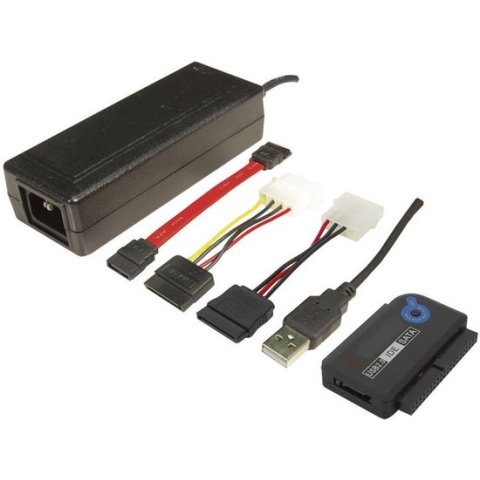 LogiLink USB 2.0 naar 2.5 + 3.5 Zoll IDE + SATA HDD OTB Adapter