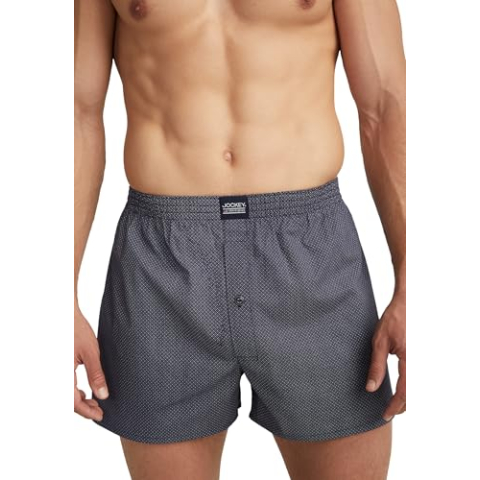 Jockey Boxer Woven 3-pack, Donkerblauw, XL
