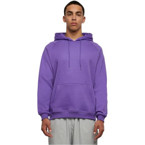 Urban Classics Blanke hoodie Sweatshirt met capuchon heren, Ultraviolet, L