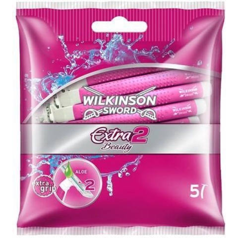 Wilkinson Sword Extra 2 beauty- extra grip- aloe vera - Wegwerpscheermesjes (5 stuks)