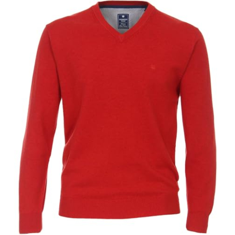Redmond trui uni, rood, XXL