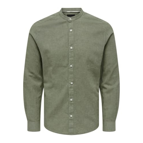 ONLY & SONS Heren overhemd ONSCAIDEN overhemd, Swamp, L