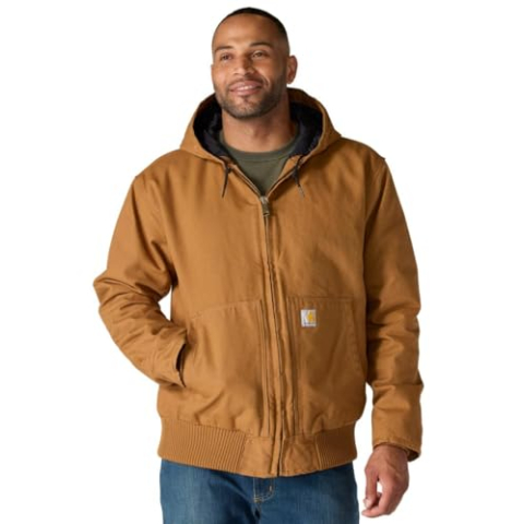 Carhartt heren Werk Utility Bovenkleding Duck Active Jas,Carhartt Bruin,S