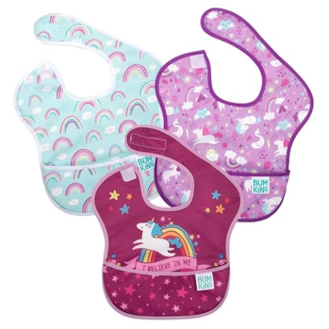 Bumkins S3-GF2 Super Bib 3 Pack, meerkleurig