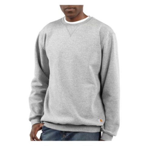 Carhartt .K124.HGY.S005 Midweight Crewneck Sweatshirt, Kleur: Heather Grey, Maat: Medium